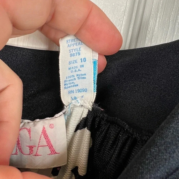 Olga Vintage 1970s Black Psychedelic Butterfly Maxi Dress Size 10 equal 4/6 - Picture 13 of 15